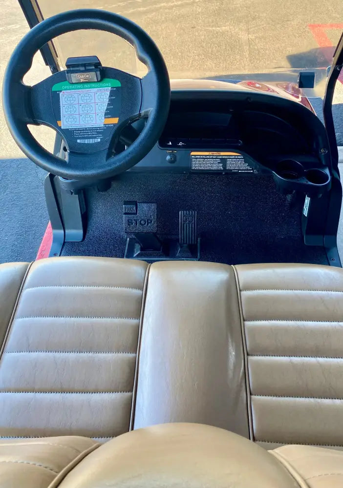 2020 CLUB CAR - TEMPO IN MAROON 4PR GOLF CART W/ NEW BATTERIES & CUSTOM WHEELS