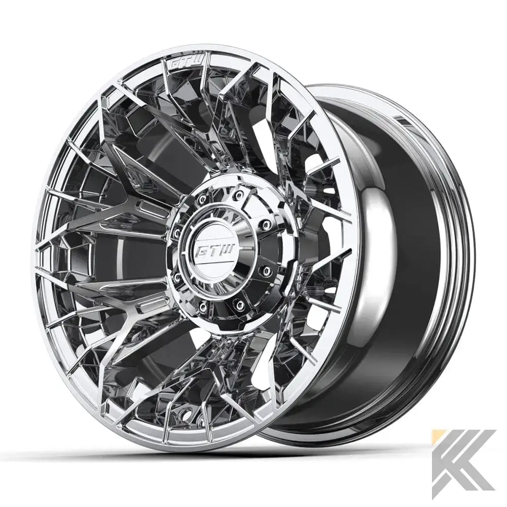 12" GTW® Stellar Wheels with Nomad 22x11R12 Off Road Tires - Set of 4 - Select Your Finish Kryptex Golf Carts