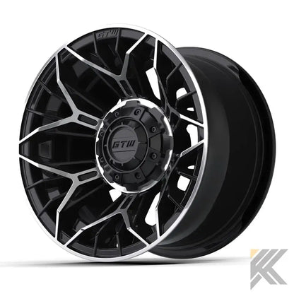 12" GTW® Stellar Wheels with Nomad 22x11R12 Off Road Tires - Set of 4 - Select Your Finish Kryptex Golf Carts