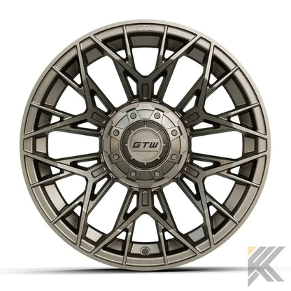 14" GTW® Stellar Wheels with Fusion GTR 205/40R14 DOT Tires - Set of 4 - Select Your Finish Kryptex Golf Carts