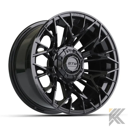 14" GTW® Stellar Wheels with Fusion GTR 205/40R14 DOT Tires - Set of 4 - Select Your Finish Kryptex Golf Carts