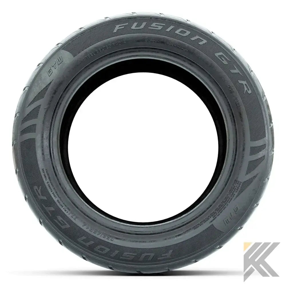 14" GTW® Stellar Wheels with Fusion GTR 205/40R14 DOT Tires - Set of 4 - Select Your Finish Kryptex Golf Carts
