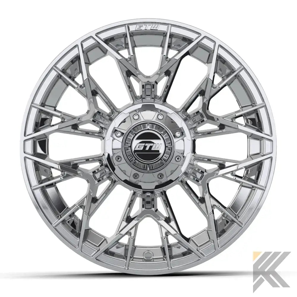 14" GTW® Stellar Wheels with Fusion GTR 205/40R14 DOT Tires - Set of 4 - Select Your Finish Kryptex Golf Carts
