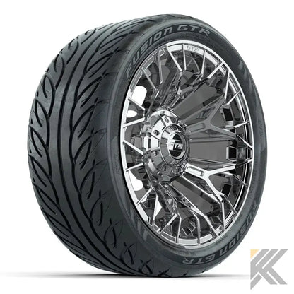 14" GTW® Stellar Wheels with Fusion GTR 205/40R14 DOT Tires - Set of 4 - Select Your Finish Kryptex Golf Carts