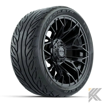 14" GTW® Stellar Wheels with Fusion GTR 205/40R14 DOT Tires - Set of 4 - Select Your Finish Kryptex Golf Carts