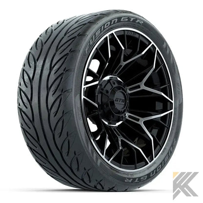14" GTW® Stellar Wheels with Fusion GTR 205/40R14 DOT Tires - Set of 4 - Select Your Finish Kryptex Golf Carts