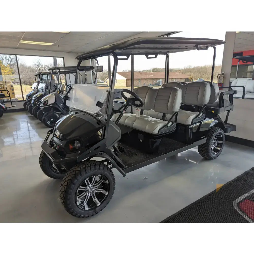 2023 EZ-GO L6 ELITE - Black Kryptex Golf Carts