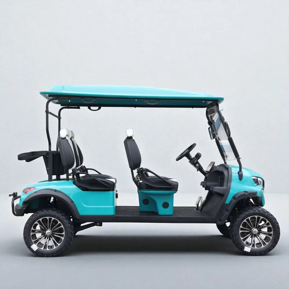 4 Forward Facing Golf Cart Street Legal Extended Range 206ah 48v Lithium Electric LSV with LED Lights