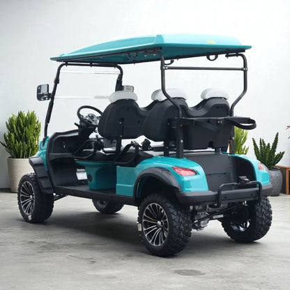 4 Forward Facing Golf Cart Street Legal Extended Range 206ah 48v Lithium Electric LSV with LED Lights