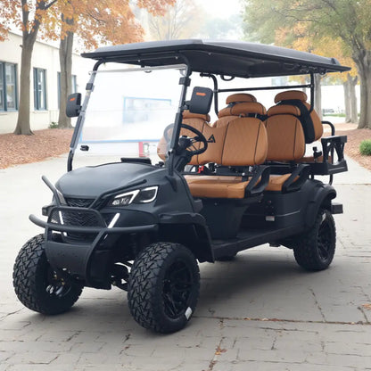 6 Seater Golf Cart Street Legal Extended Range 206AH Lithium Electric LSV with LED Lights