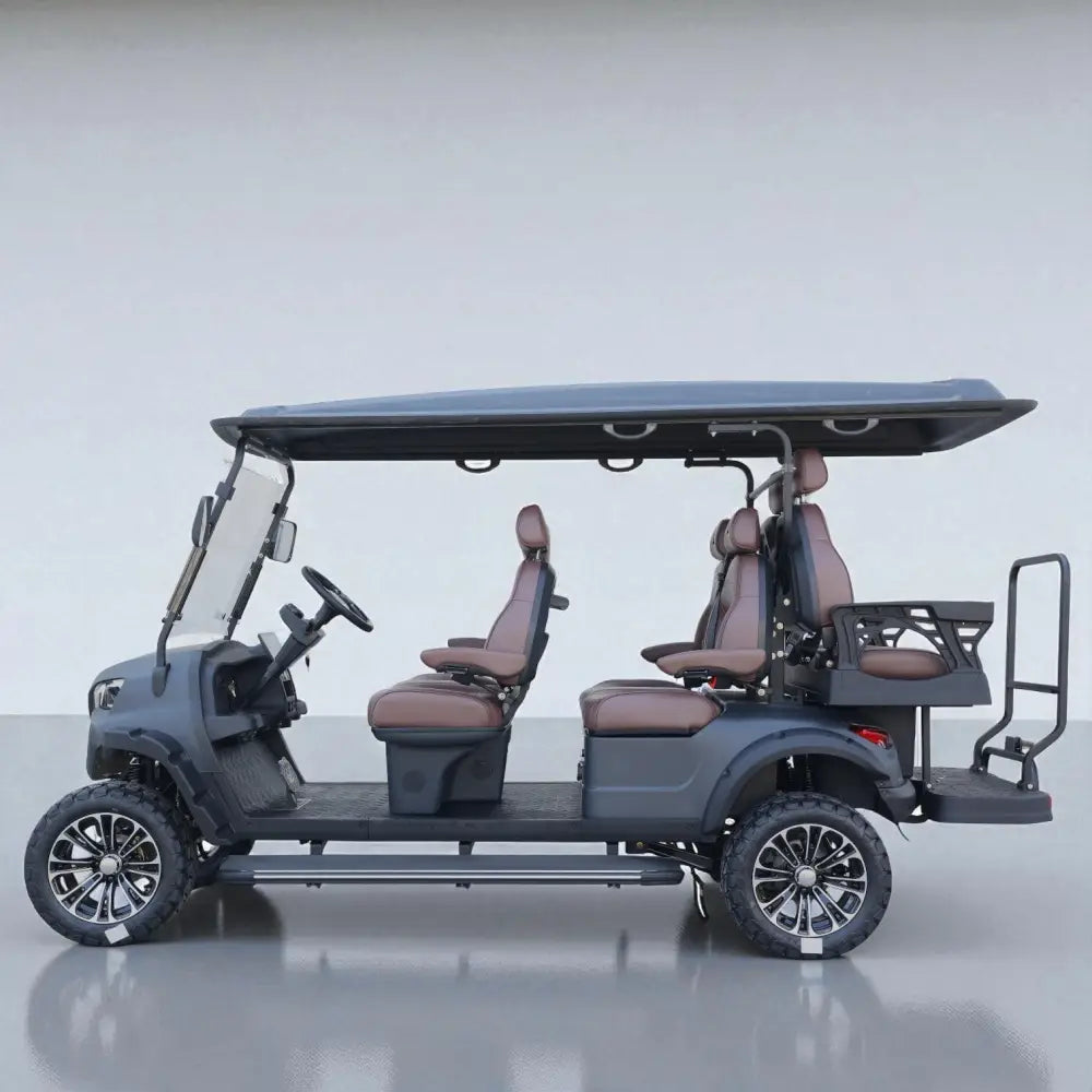 6 Seater Golf Cart Street Legal Extended Range 206AH Lithium Electric LSV with LED Lights