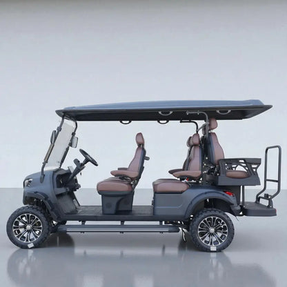 6 Seater Golf Cart Street Legal Extended Range 206AH Lithium Electric LSV with LED Lights