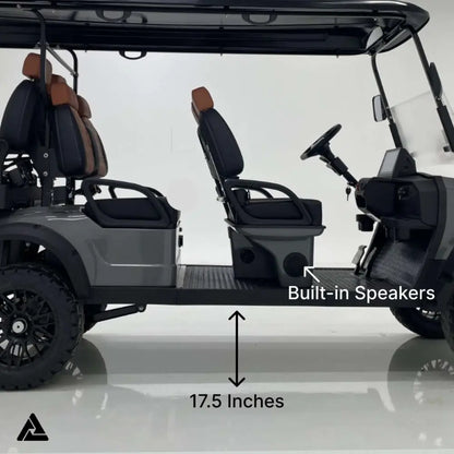 6 Seater Golf Cart Street Legal Extended Range 206AH Lithium Electric LSV with LED Lights