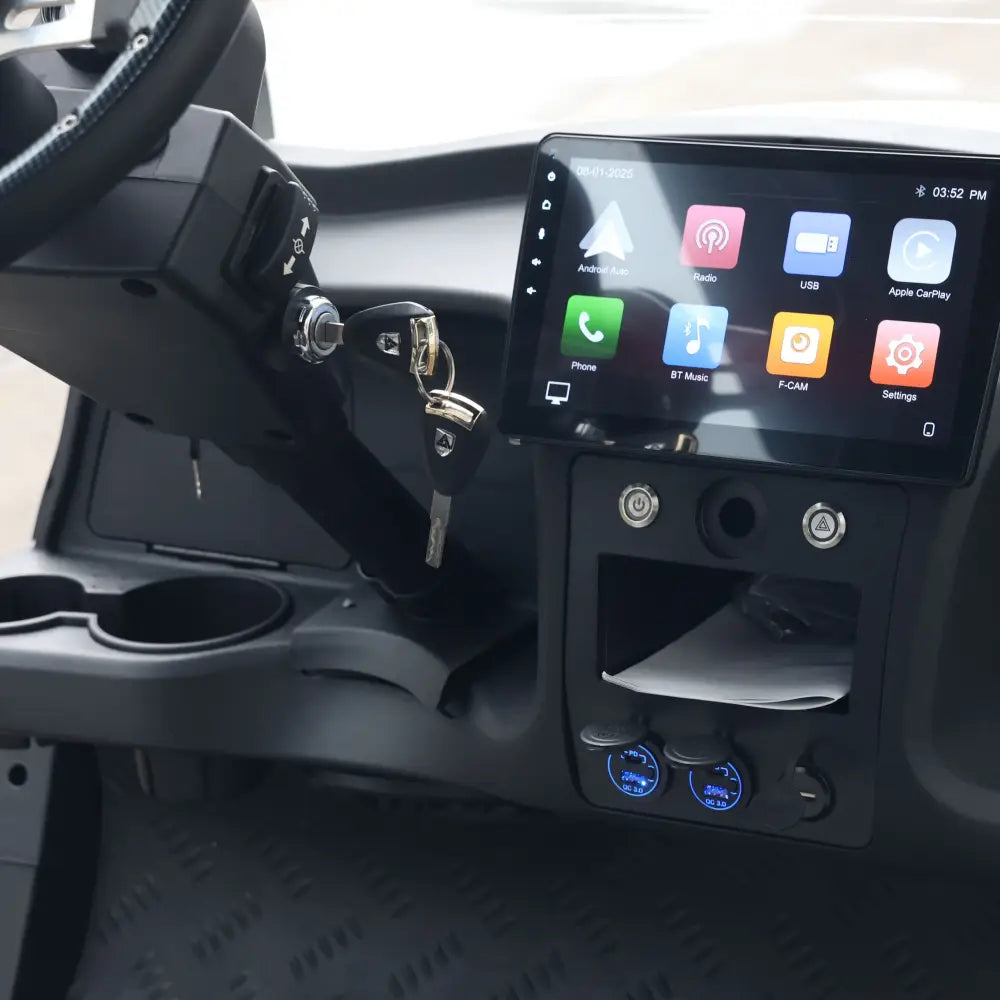 8 Seater Golf Cart Street Legal Extended Range 206AH Lithium Ion Electric LSV with LED Lights