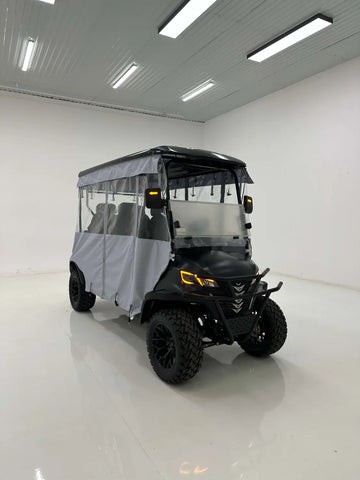 Voiturette de golf à 4 places homologuée pour la route, autonomie étendue 206ah 48v Lithium Électrique LSV avec lumières LED