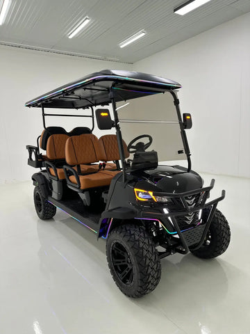 Voiturette de golf 4 places avant homologuée pour la route 48v Lithium électrique LSV avec lumières LED