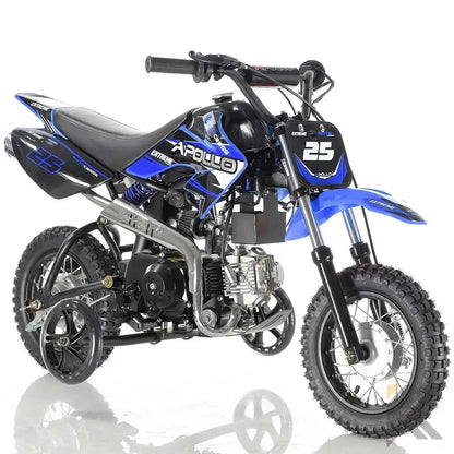 Apollo 70cc Kids Dirt Bike With Training Wheels Kryptex Golf Carts