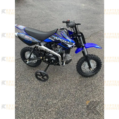 Apollo 70cc Kids Dirt Bike With Training Wheels Kryptex Golf Carts