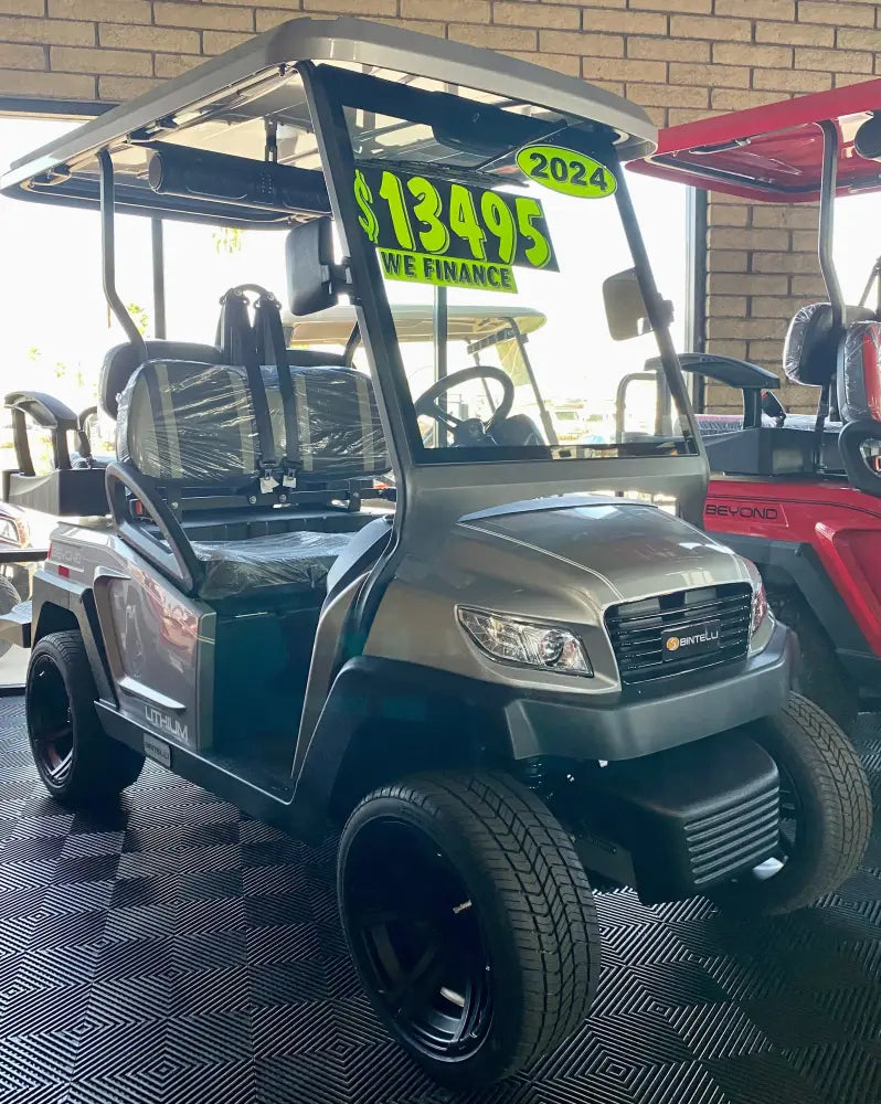 2025 Bintelli Beyond LITE 4 Passenger Golf Cart in Titanium w/ New 105ah Lithium Battery
