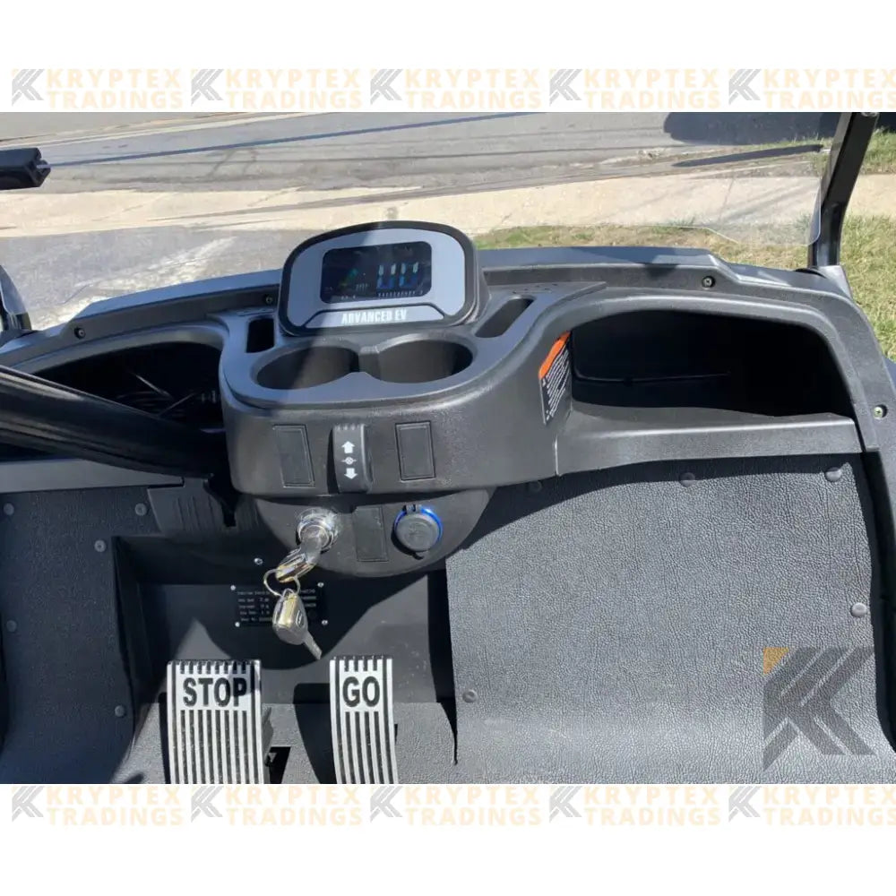 2023 Advanced EV 4L - Black Kryptex Golf Carts