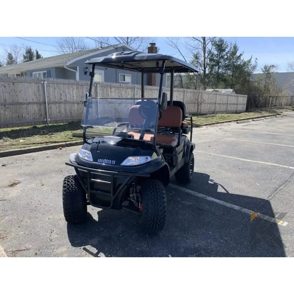 2023 Advanced EV 4L - Black Kryptex Golf Carts