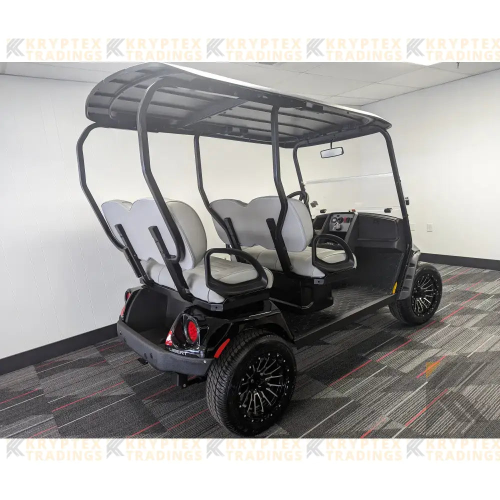EZGO Black golf cart - Gray Seats Kryptex Golf Carts