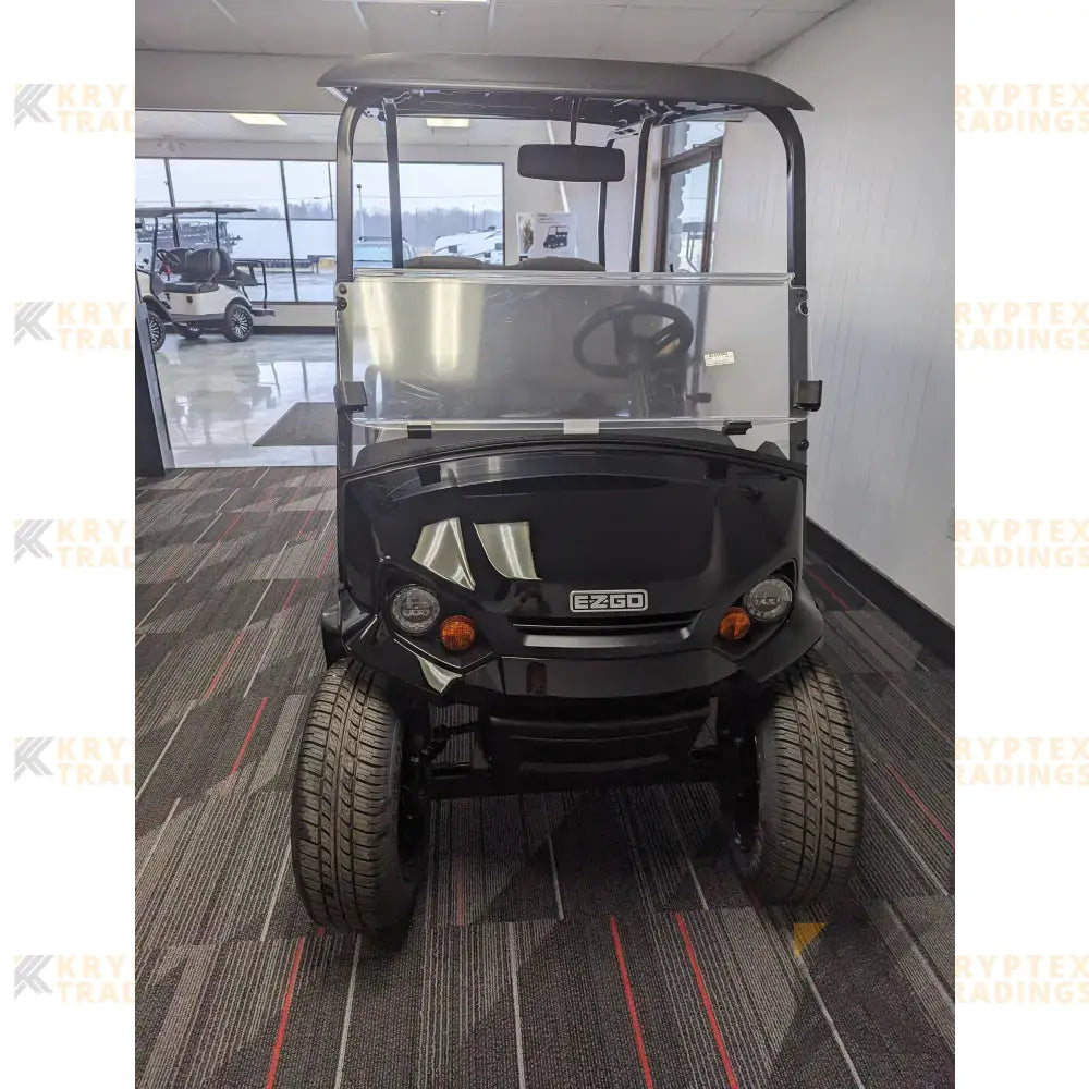 EZGO Black golf cart - Gray Seats Kryptex Golf Carts