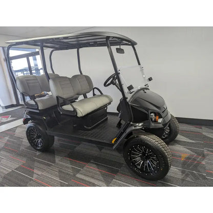 EZGO Black golf cart - Gray Seats Kryptex Golf Carts