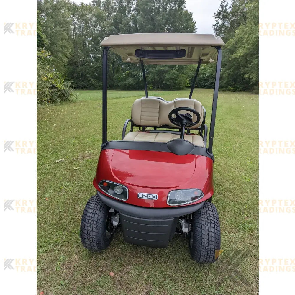 EZGO RXV Red golf cart Kryptex Golf Carts