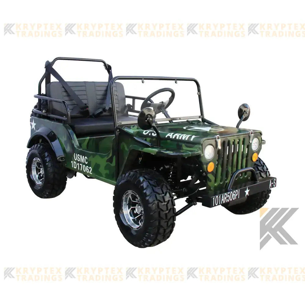 Coolster 6125A Mini Jeep Willis Style Children's Go-Kart Buggy, 125cc 4 Stroke Kryptex Golf Carts