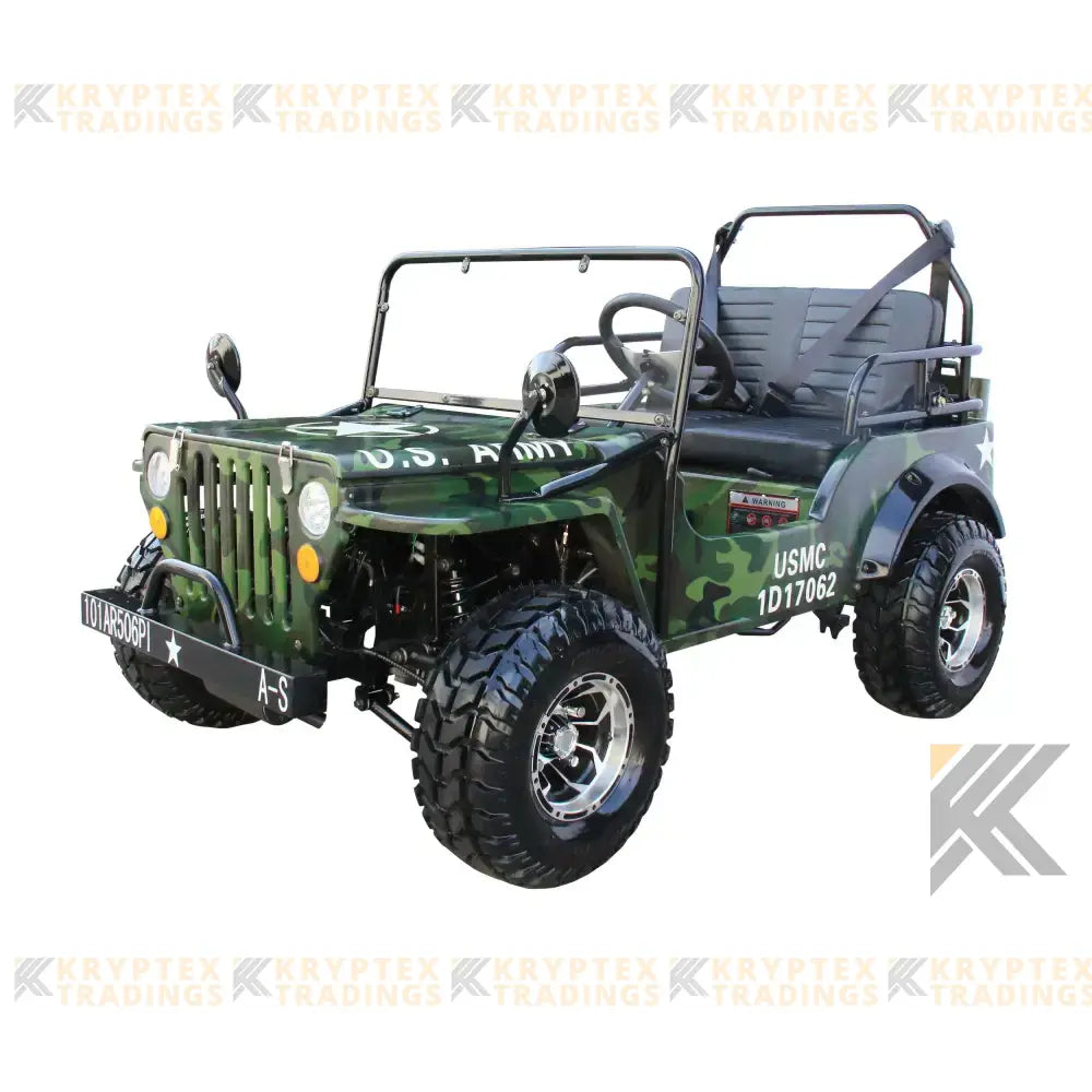 Coolster 6125A Mini Jeep Willis Style Children's Go-Kart Buggy, 125cc 4 Stroke Kryptex Golf Carts