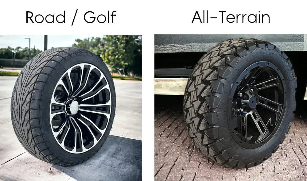 6 seater golf cart all terrain tires