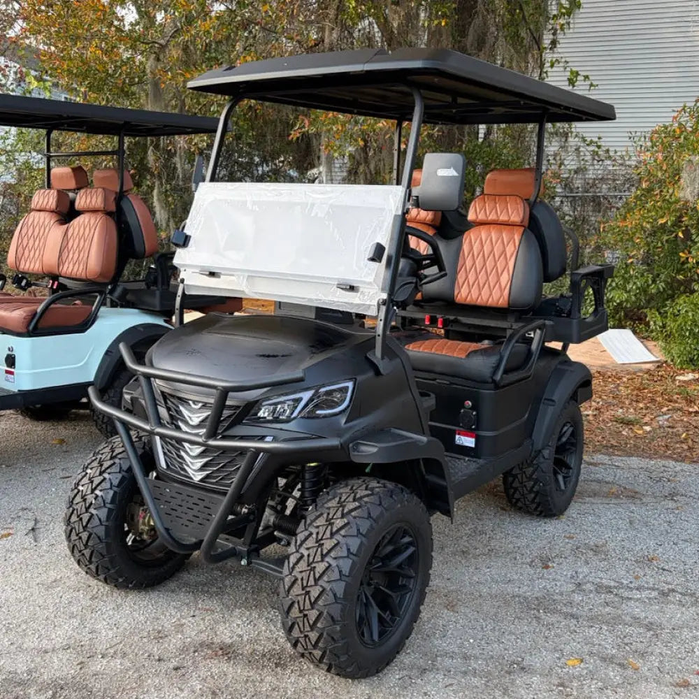 Matte Black 4 Seater 72v Lithium Golf Cart