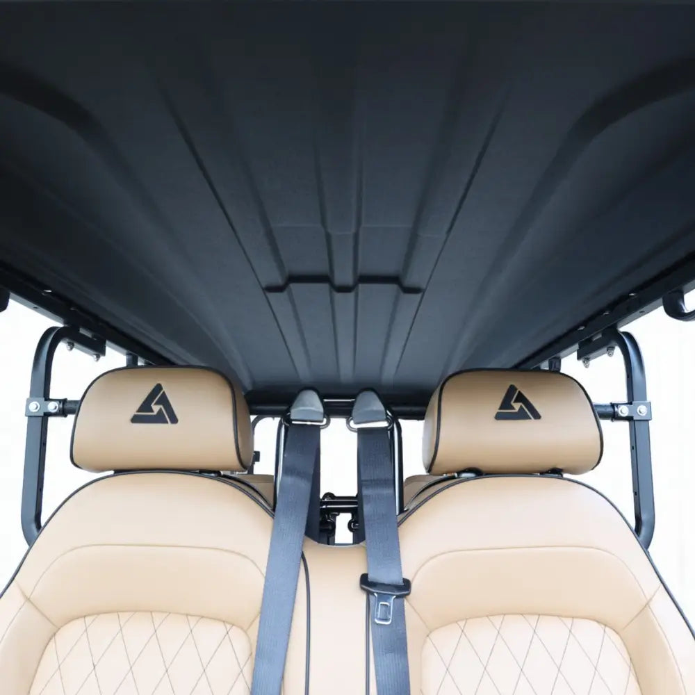 Matte Black 6 Seater With Copper Seats - 206ah Extended Range Golf Cart