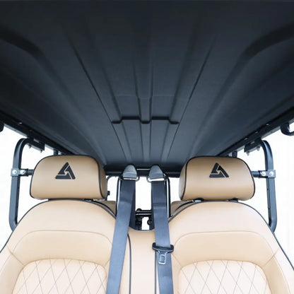 Matte Black 6 Seater With Copper Seats - 206ah Extended Range Golf Cart