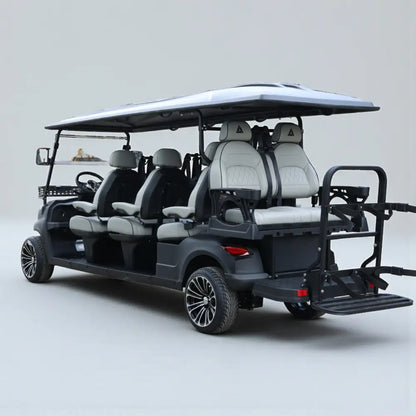 Matte Black 8 Seater 206ah Extended Range Golf Cart