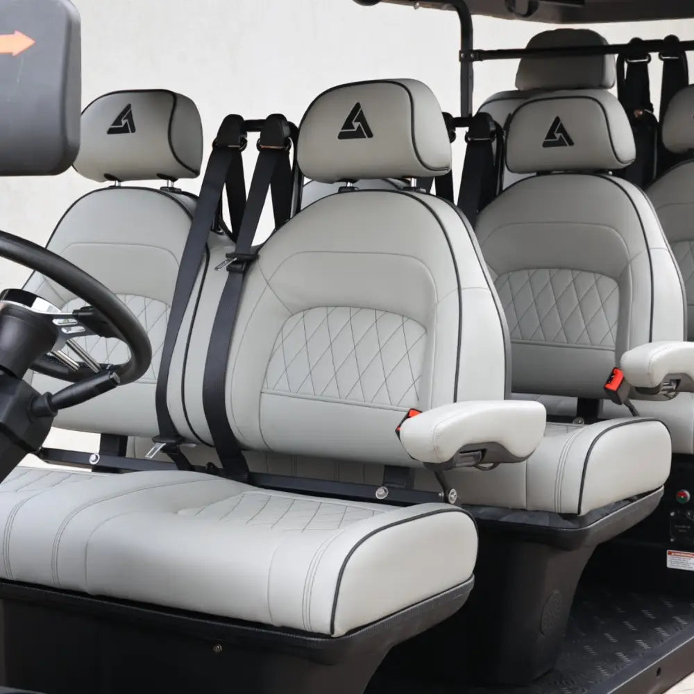Matte Black 8 Seater 206ah Extended Range Golf Cart