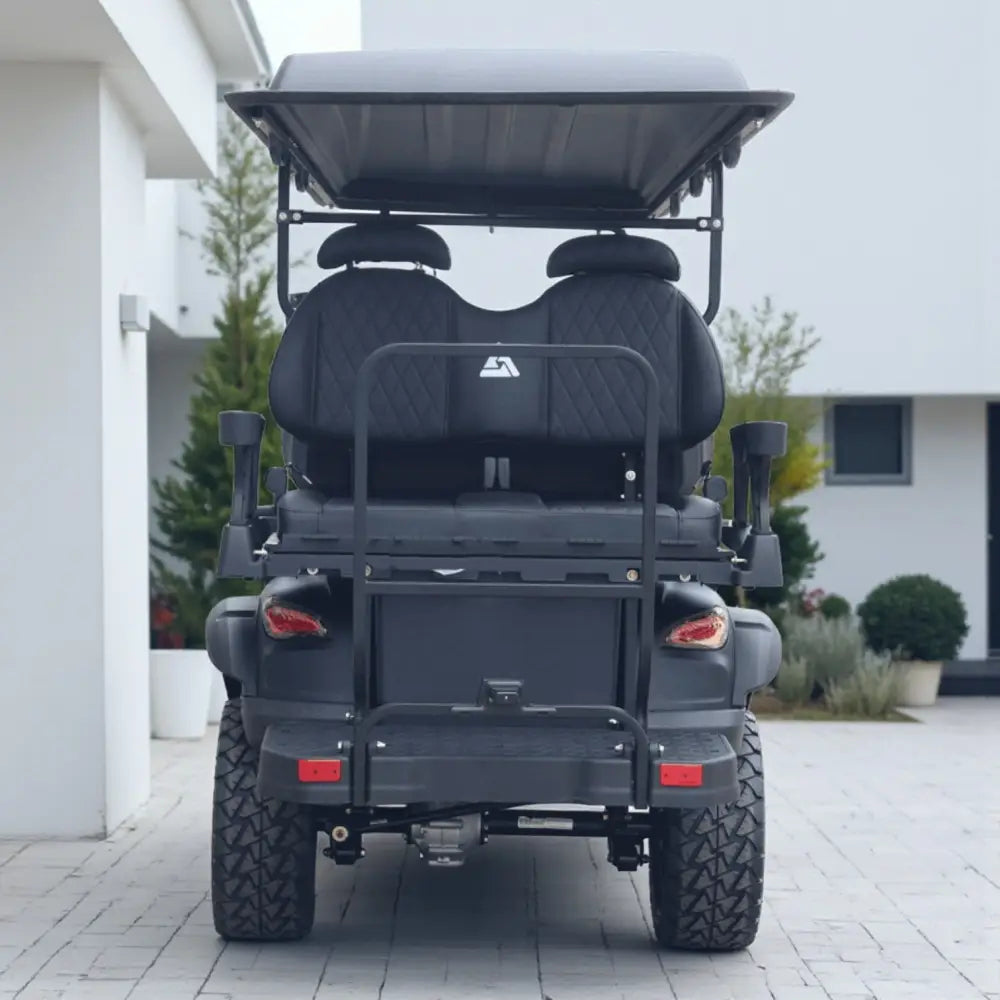 Matte Black Extended Range 206ah 6 Seater Golf Cart with LED Lights
