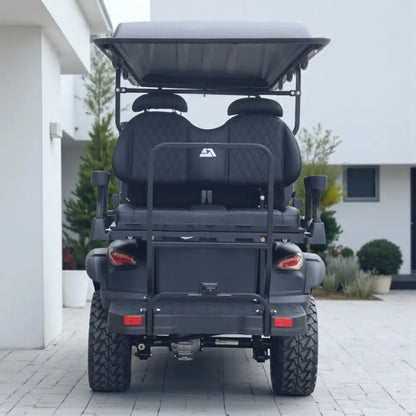 Matte Black Extended Range 206ah 6 Seater Golf Cart with LED Lights